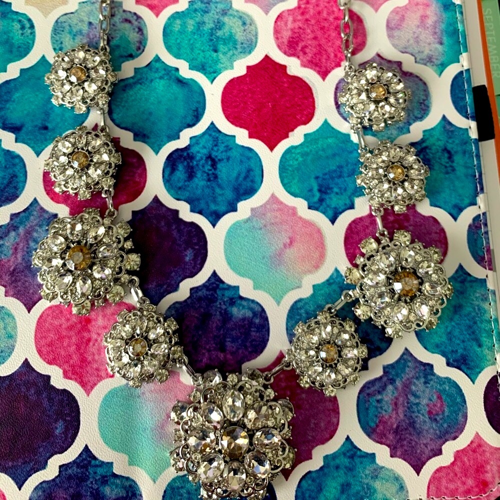 Talbots Snowflake Statement Necklace - image 1